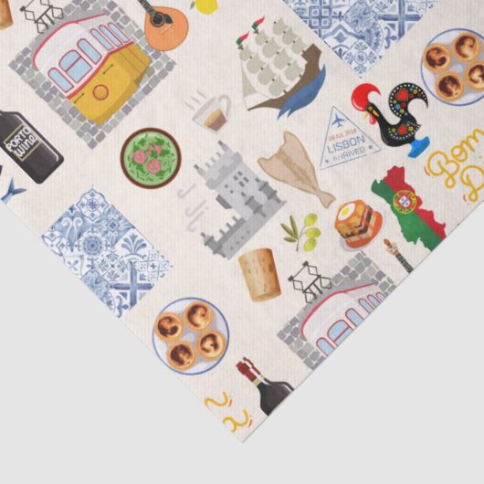Portugal Symbolen Travel Lovers Tissuepapier (Detail)