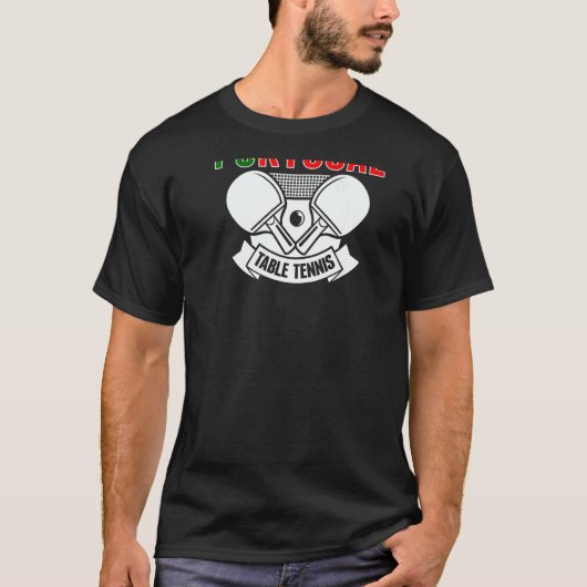 Portugal Table Tennis   Support Portuguese Ping Po T-shirt (Voorkant)