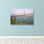  Portugal, Tejo River Bridge Lissabon Canvas Afdruk (Insitu (Houten vloer))