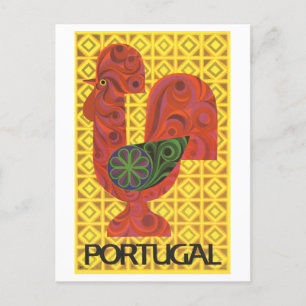 Portugal Travel Poster met Haan Briefkaart