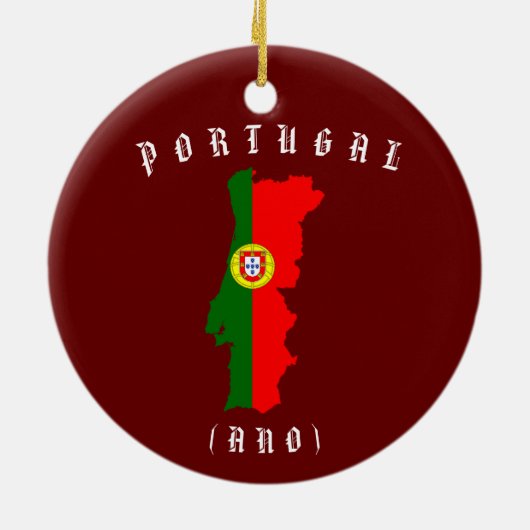 Portugal Trip kerstversiering Keramisch Ornament (Achterkant)