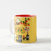 Portugal Tweekleurige Koffiemok (Voorkant links)