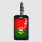 Portugal verduisterde vlag bagagelabel (Voorkant (verticaal))