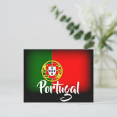 Portugal verduisterde vlag briefkaart (Staand voorkant)