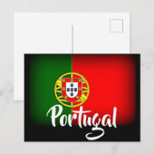 Portugal verduisterde vlag briefkaart (Voorkant / Achterkant)