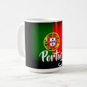 Portugal verduisterde vlag koffiemok (Voorkant links)