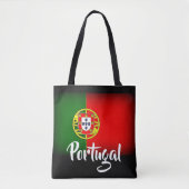 Portugal verduisterde vlag tote bag (Voorkant)