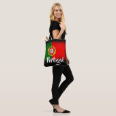 Portugal verduisterde vlag tote bag (Op model)