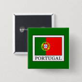 Portugal Vierkante Button 5,1 Cm (Voorkant /achterkant)