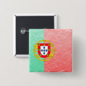 Portugal Vierkante Button 5,1 Cm (Voorkant /achterkant)