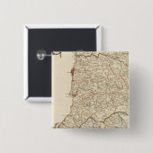 Portugal Vierkante Button 5,1 Cm (Voorkant /achterkant)