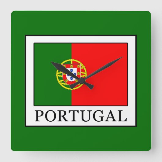 Portugal Vierkante Klok (Voorkant)
