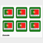 Portugal Vierkante Sticker (Vel)