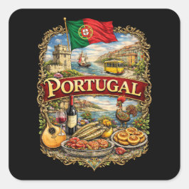 Portugal Vierkante Sticker