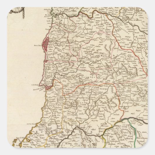 Portugal Vierkante Sticker (Voorkant)