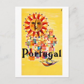 Portugal Vintage Poster opnieuw ingesteld Briefkaart
