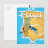 Portugal vintage reisposter briefkaart (Voorkant / Achterkant)