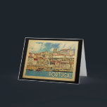 Portugal Vintage Travel Kaart<br><div class="desc">Portugal ontwerpt in Vintage Travel-stijl met een prachtige oceaanscène op Madeira.</div>