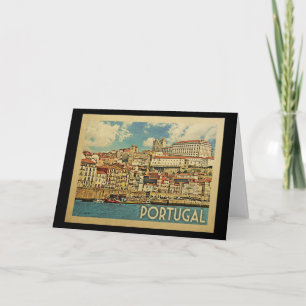 Portugal Vintage Travel Kaart