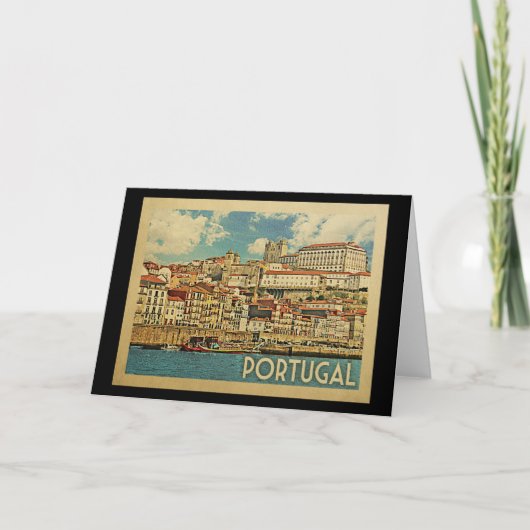 Portugal Vintage Travel Kaart (Voorkant)