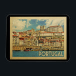 Portugal Vintage Travel Magneet<br><div class="desc">Portugal ontwerpt in Vintage Travel-stijl met een prachtige oceaanscène op Madeira.</div>
