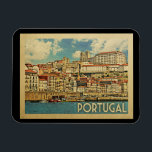 Portugal Vintage Travel Magneet<br><div class="desc">Portugal ontwerpt in Vintage Travel-stijl met een prachtige oceaanscène op Madeira.</div>
