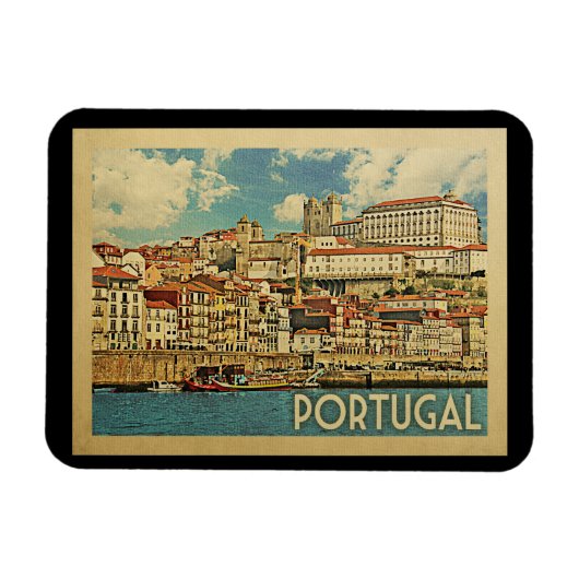 Portugal Vintage Travel Magneet (Horizontaal)