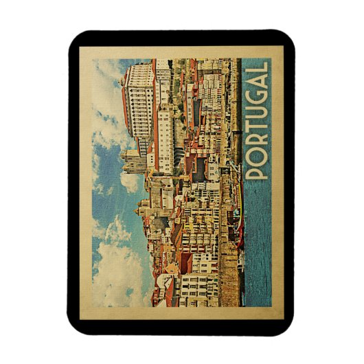 Portugal Vintage Travel Magneet (Verticaal)