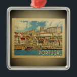 Portugal Vintage Travel Ornament<br><div class="desc">Een cool  Portugese ornament met een prachtige oceaanscène op Madeira.</div>