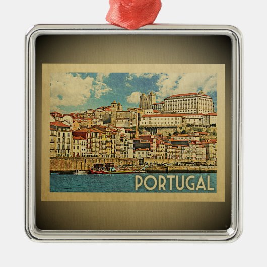 Portugal Vintage Travel Ornament (Voorkant)