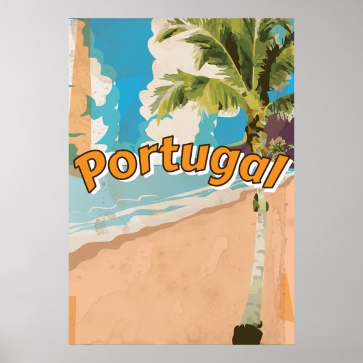 Portugal Vintage vakantieposter Poster (Voorkant)