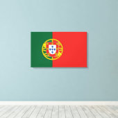 Portugal vlag Bandeira De Portugal Canvas Afdruk (Insitu (Houten vloer))