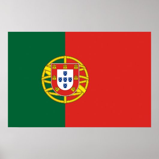 Portugal vlag Bandeira De Portugal Poster (Voorkant)