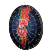 Portugal vlag en kaart dartbord (Voorkant Rechts)