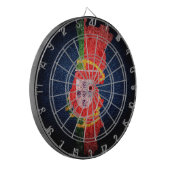 Portugal vlag en kaart dartbord (Voorkant Links)