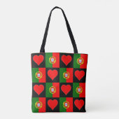 Portugal Vlag Hart Patriottic Portugal Tote Bag (Achterkant)