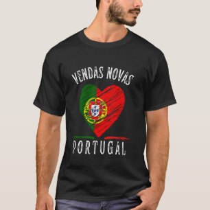 Portugal Vlag Hart Vendas Novas Stad T-shirt