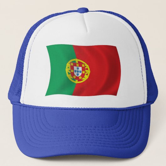 Portugal Vlag Hoed Trucker Pet (Voorkant)