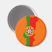 Portugal vlag kaart magneet (Voorkant / Achterkant)