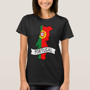 Portugal Vlag Kaart Patriottische Portugese Trots T-shirt