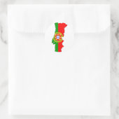 Portugal vlag kaart ronde sticker (Tas)