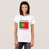 Portugal vlag + kaart + tekst T-shirt (Voorkant volledig)