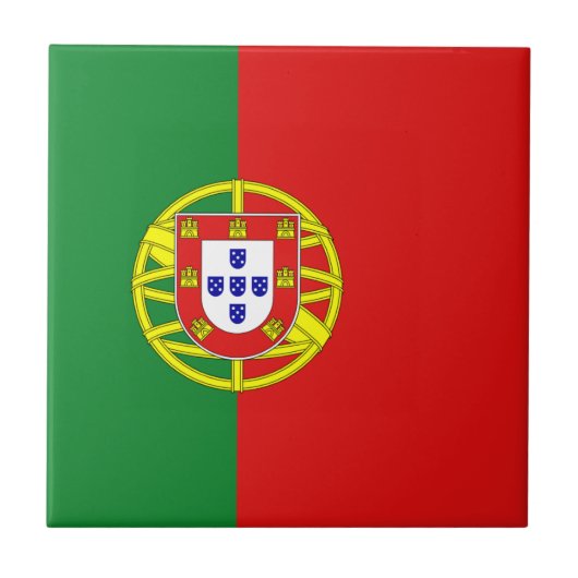 Portugal - Vlag keramische tegels Tegeltje (Voorkant)