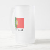 Portugal vlag mok van aangepast glas bier stein (Voorkant links)