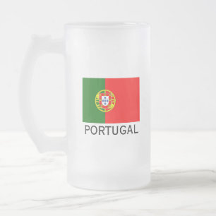 Portugal vlag mok van aangepast glas bier stein
