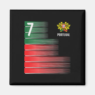 Portugal Vlag Nummer 7 Voetbal Fan Mannen Vrouwen Magneet