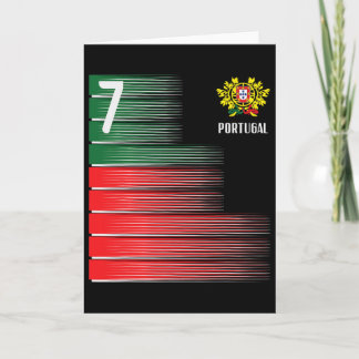 Portugal Vlag Nummer 7 Voetbalfan Mannen Vrouwen K Kaart
