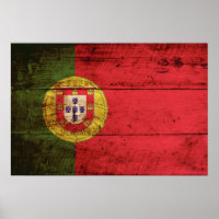 Portugal vlag op oude houten korrels