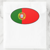 Portugal Vlag ovaal Sticker (Tas)