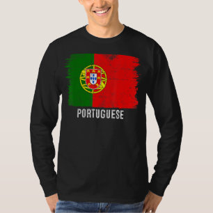 Portugal vlag Portugees trots op mijn roots T-shirt